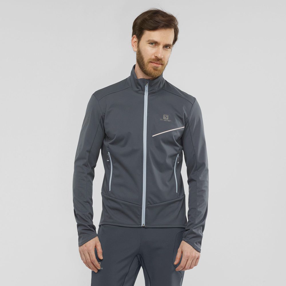 Salomon Ski Jakker Herre Mørke - RS SOFTSHELL JKT M (UWKGY-5078)